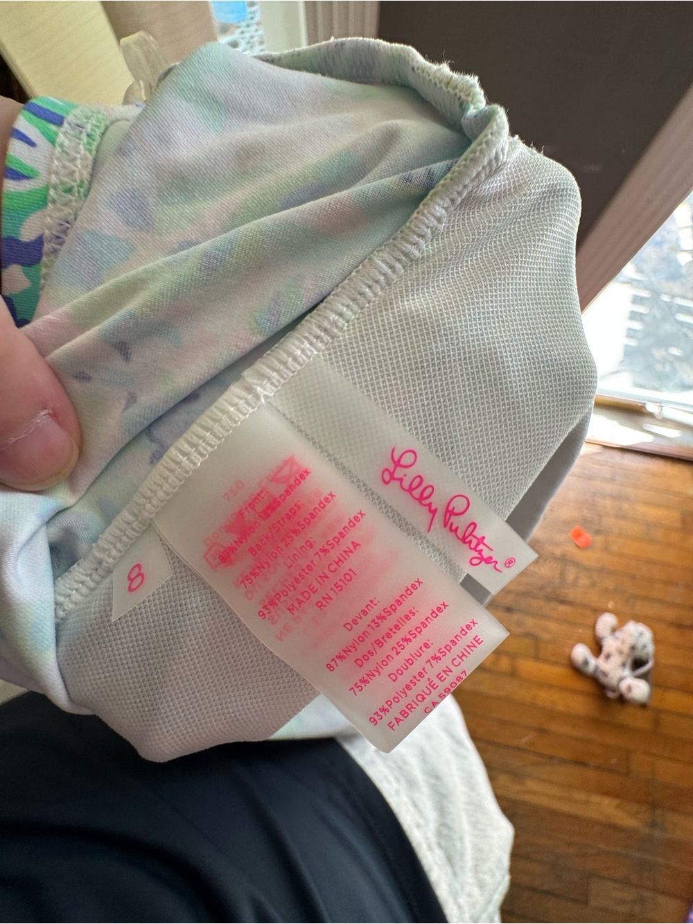 Lilly Pulitzer Pastel Floral Bandeau Tankini top - Picture 4 of 4